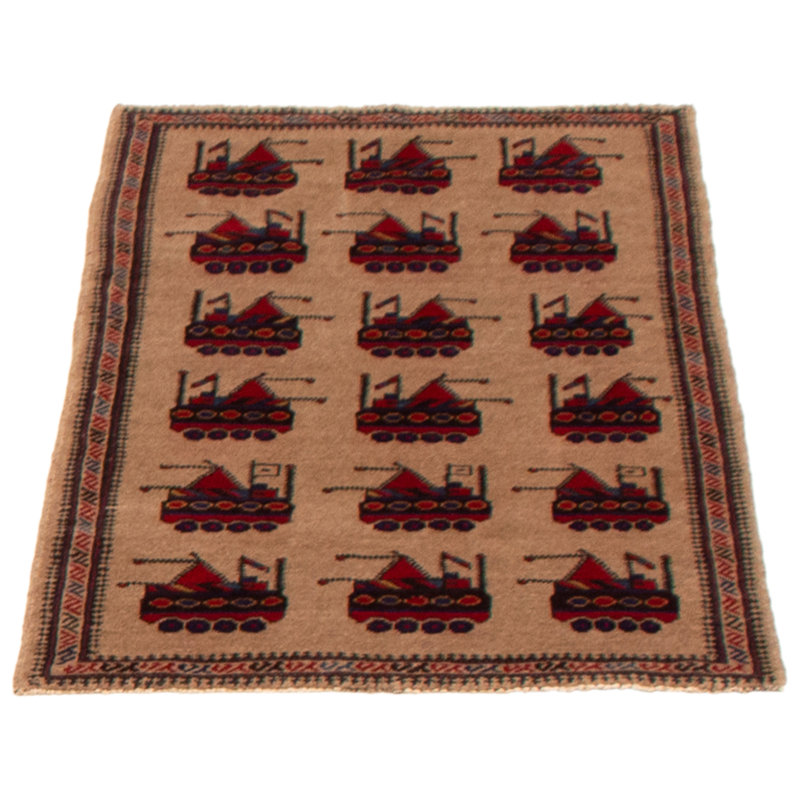 Tapis brun foncé Saim Rare War 2 pi 9 po x 4 pi 5 po