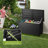TECSPACE 35.4'' W 53 Gallons Water Resistant Metal Lockable Deck Box-88982551