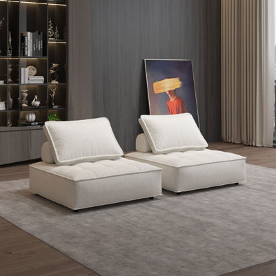 Méridienne modulaire rembourrée Mordern