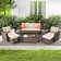 Wicker 7 - Person Patio Conversation Sets with Cushions