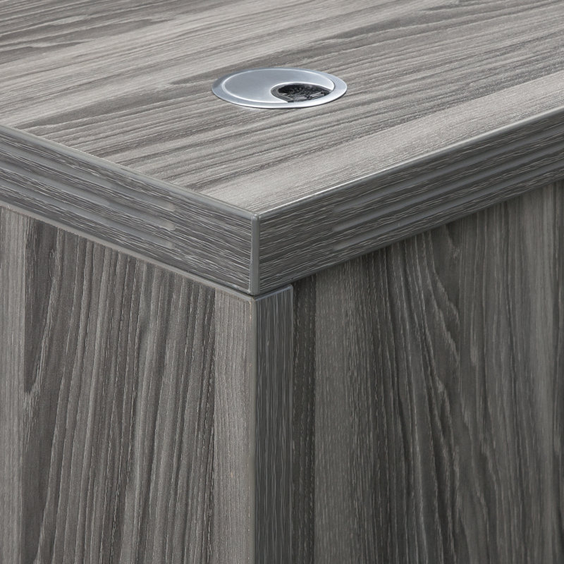 Coquille de bureau Aberdeen, H 29,5 po x l 66 po x P 30 po, Acier gris