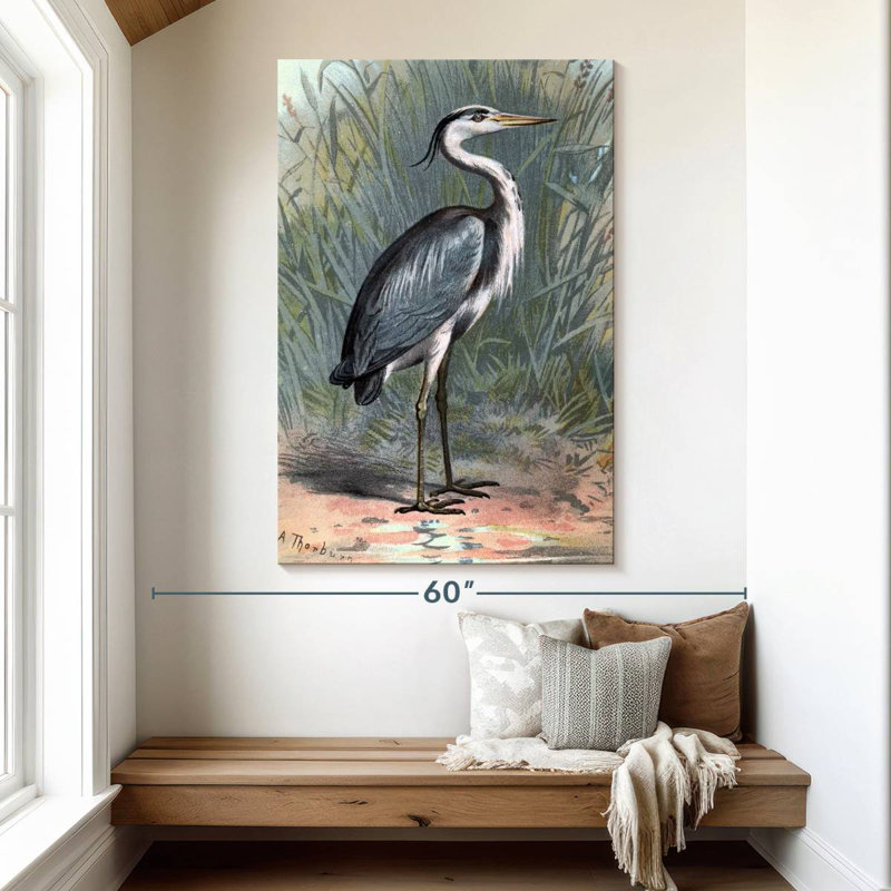 Brampt Heron, 51" H x 34" W