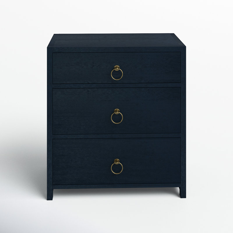 Elin 3 - Drawer Nightstand, Navy Blue