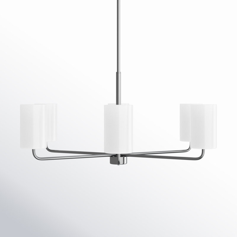 Vivien Vincente 6 - Light Chandelier, Brushed Steel, Yes