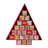 14.5" Red and White Christmas Tree Advent Calendar Decor