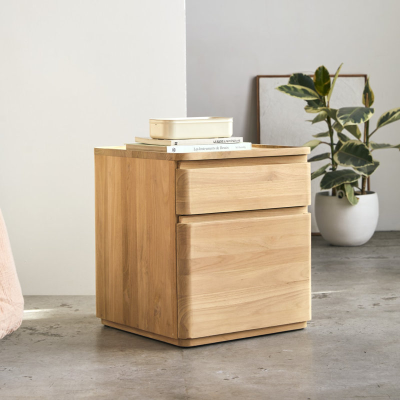 Nino 45cm W Solid Wood Bedside Table
