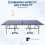 Ensemble de 2 tables de ping-pong portatives de 2,74 m (9 pieds) pour l'intérieur et l'extérieur – Comprend des raquettes, des balles et un filet – Bleu