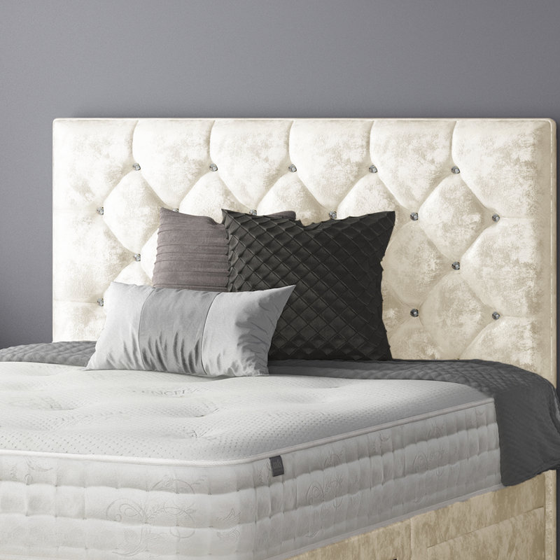 Eberhardt Divan Bed Base, Cream, 2 Foot-end Drawers, Super King (6')