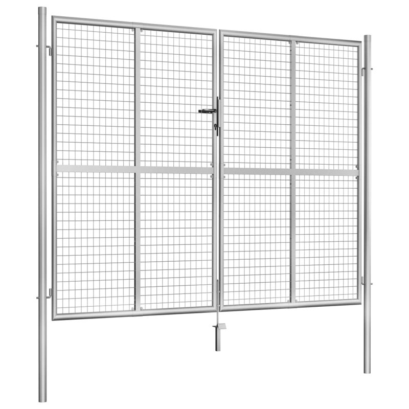 Gosta 250cm H x 306cm W Silver Metal Gate