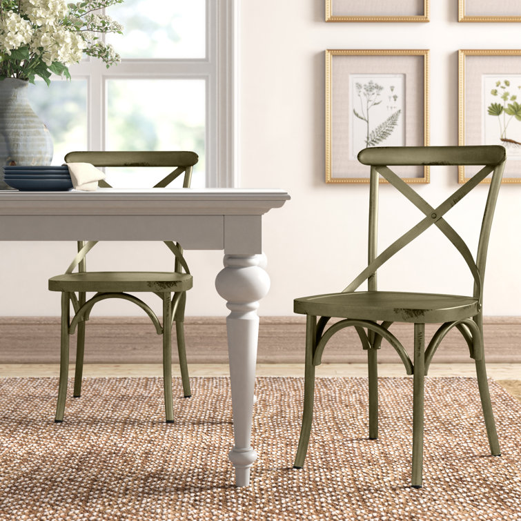 Jamil Cross Back Stacking Side Chair