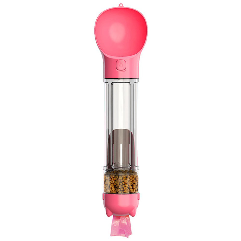 Water Food Cup Anti-Skid Automatic Feeder, Pink