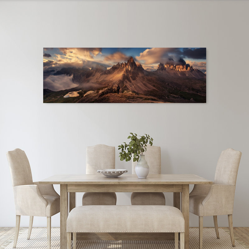 Golden Hour Mountain Vista by Siarhei Mikhaliuk * - Wrapped Canvas Panoramic Print, 50.8 cm H x 152.4 cm W