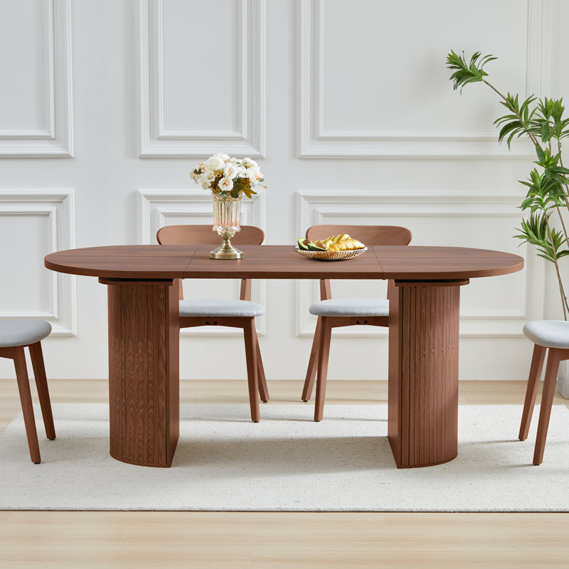 70.87" Oval Dining Table, Walnut