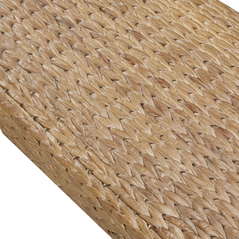 Seadrift Brown Hand-woven Water Hyacinth Accent Bench