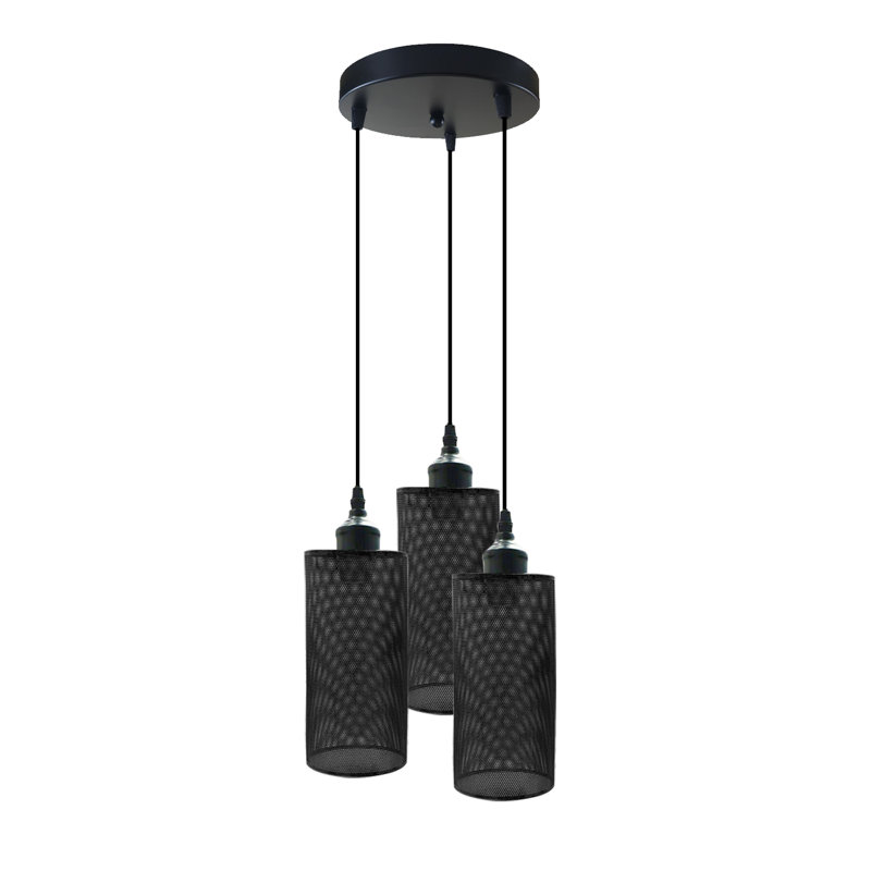 Tonks 3 - Light Cluster Pendant, Black