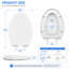 Elongated Magnetic Quick Release Toilet Seat