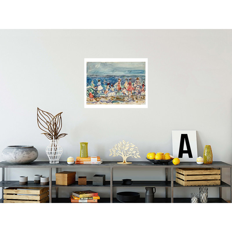 Paysage marin par Maurice Brasil Prendergast - estampe numérique, H 22 po x l 28 po
