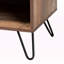 Meuble télé en bois à 1 porte avec 2 portes ouvertes Nor Rustic, H 19,84 po x l 46,95 po x P 15,36 po