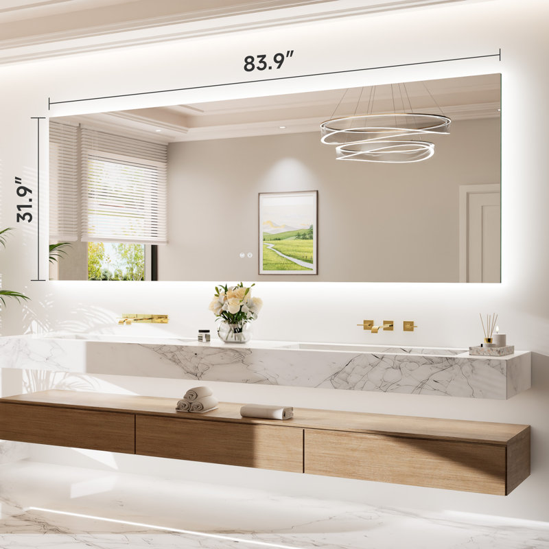 Miroir de salle de bain Armadale, 32 po x 84 po