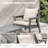 Outdoor Hdpe Terrace Furniture Sofa, Seating Group Of 2 Chairs With Cushions-70157064