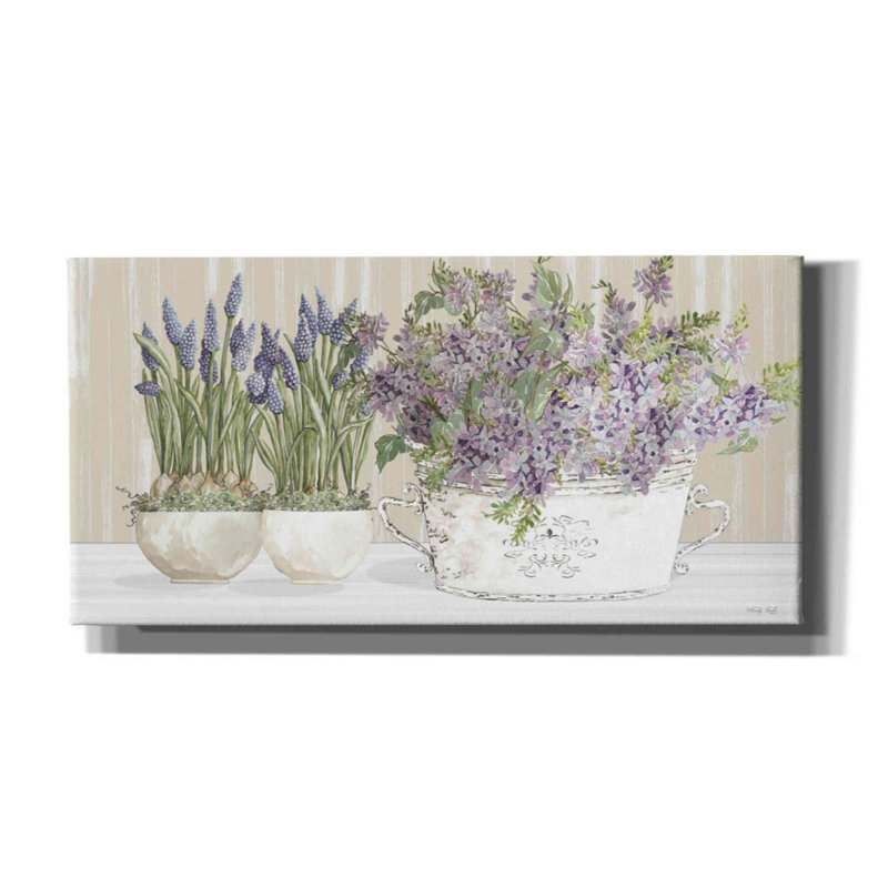 «Life is Better with Flowers» par Cindy Jacobs, estampe numérique sur toile, L 40 po x H 20 po x P 1,5 po