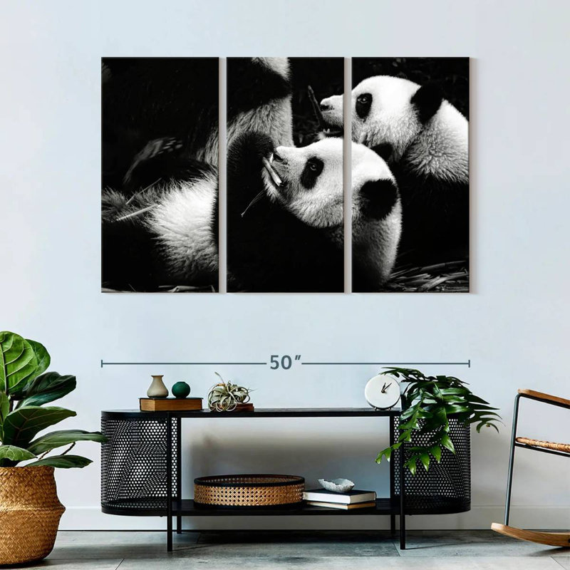 Brampt Panda Cubs, 14" H x 23" W