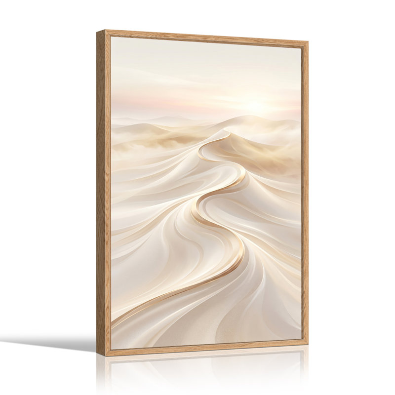 Toile abstraite avec dunes de sable, 48"H x 36"W