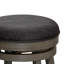 Tabouret de comptoir 24 po, siège en tissu au fini gris patiné-1089235787-1089235791