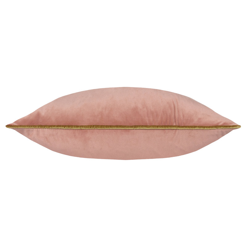 Meridian Square Cushion, Feather, Pink/Gold, Square 45cm