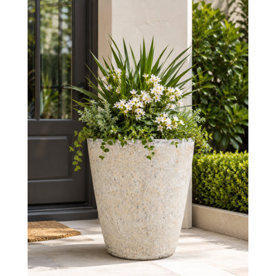 27.5 in. Vaso Planter - White Lava