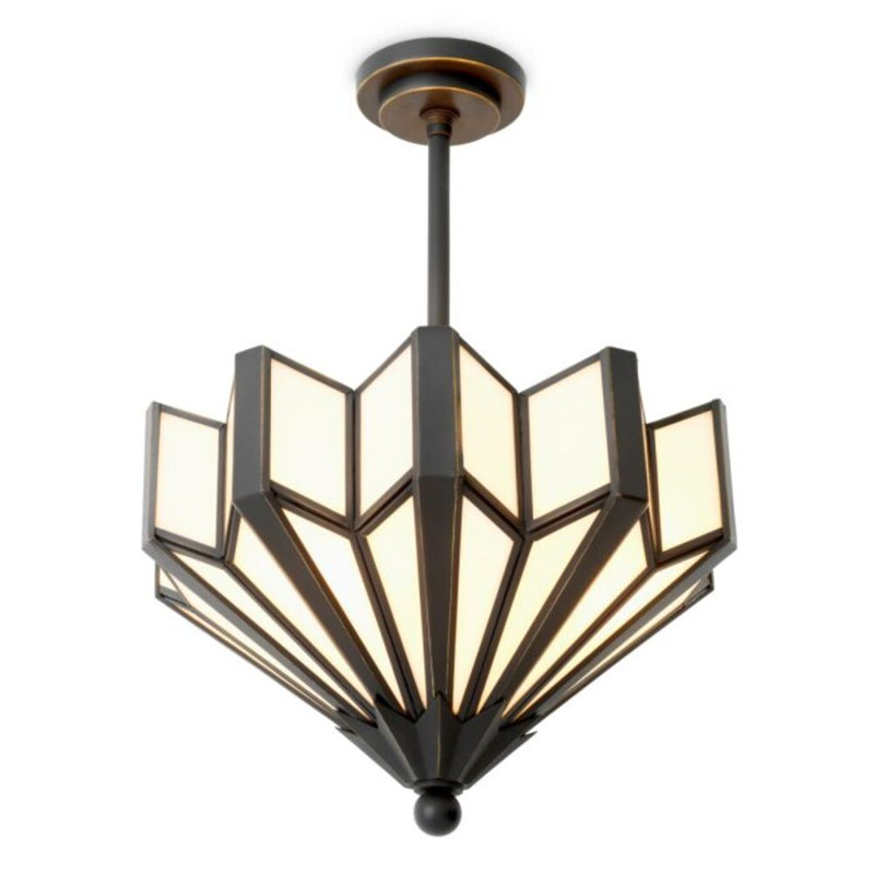 CDJ Chandelier Victory bronze highlight finish, Canopy, 27.5" H x 17.72" W x 17.72" D