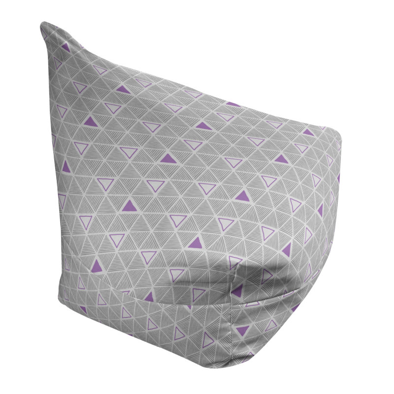 Housse de sac de pois triangles à la main classic, H 38 po x l 42 po x P 29 po, Bourre en polyester, Violet