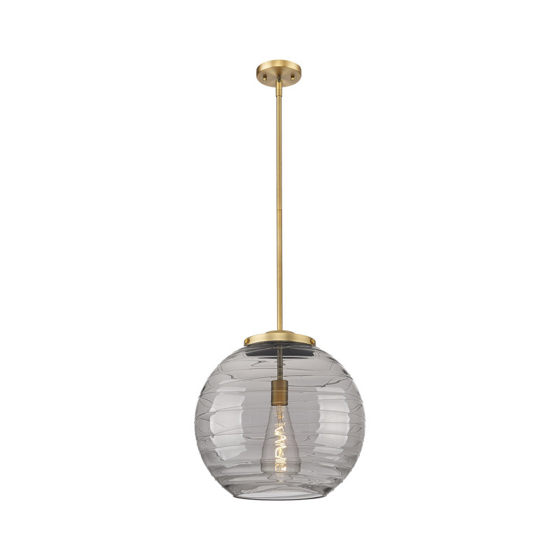 Luminaire suspendu 1 lumière Ellington, H 17,13 po x l 15,75 po x P 15,75 po, Laiton brossé