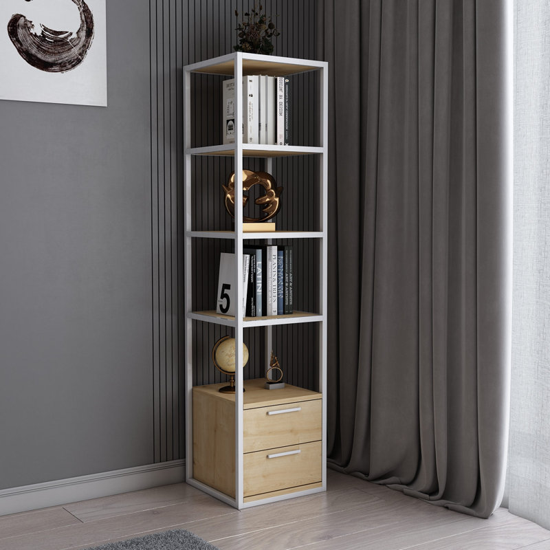 Bibliothèque, Blanc / beige