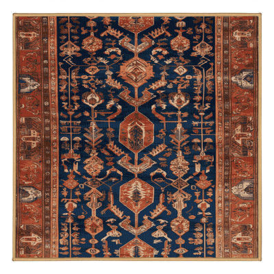 Tapis brun lavable à la machine