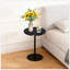 Ensemble de 2 petites cercles concentriques en bois de table d'appoint ronde pour un style de vie moderne et peu encombrant