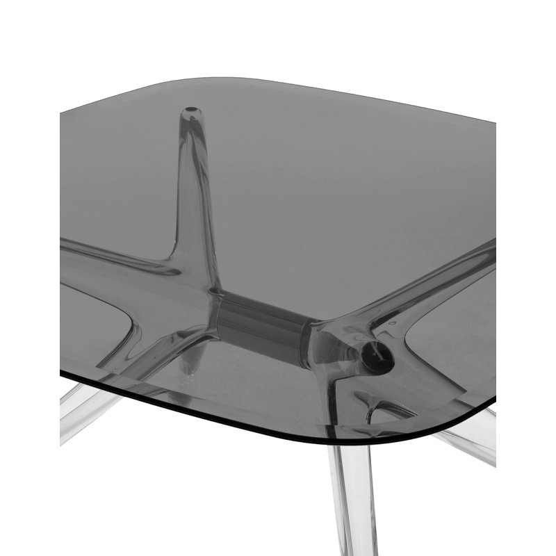 Blast Coffee Table, Crystal-Chrome, Gray