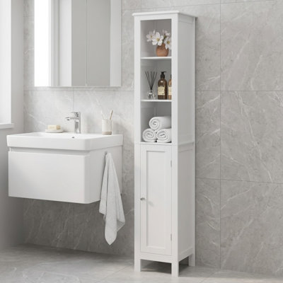 Freestanding Slim Tall Bathroom Storage Cabinet with Anti-tip Device