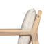 Causeuse d'extérieur en bois d'acacia avec table basse, structure en teck clair, coussin beige