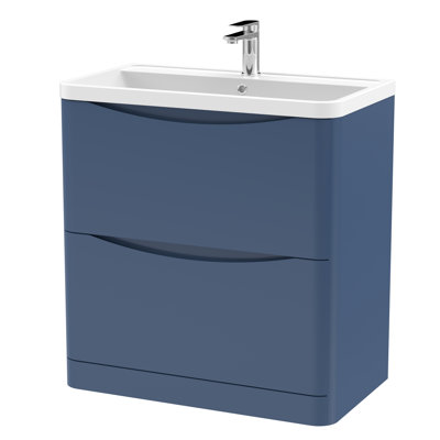 Lunar 800mm Single Bathroom Vanity with Integrated Polymarble Basin