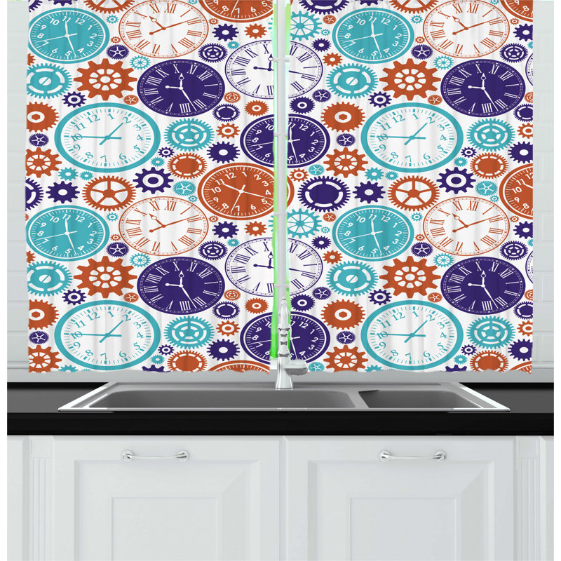 Geometric Pointed Kitchen Curtain