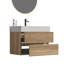 Ensemble de meuble-lavabo 30 pièces en chêne brut + chêne brut avec lavabo en quartz blanc et tiroirs souples-1913588401-1913588403-1913588413