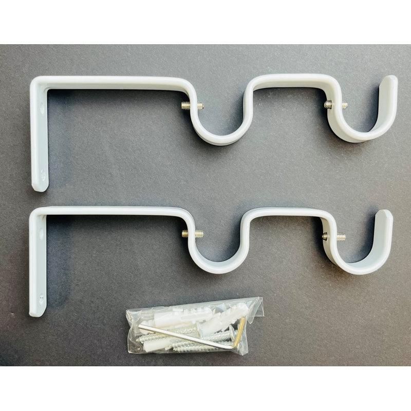 Supports à tringle double - Argent / 2 pièces (19/16 mm), Blanc