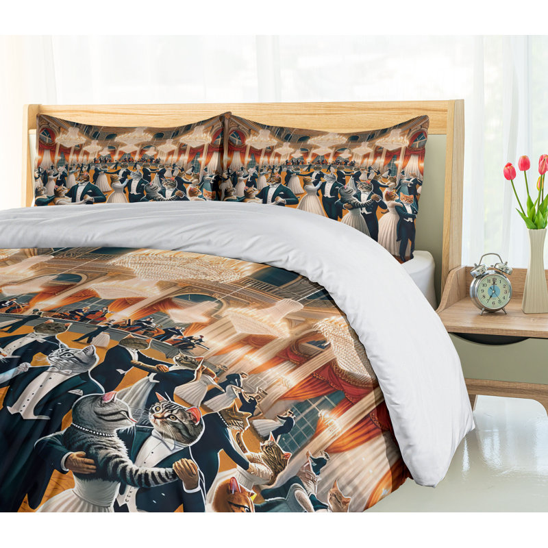Cat Duvet Cover, Queen Duvet Cover + 2 Standard Shams