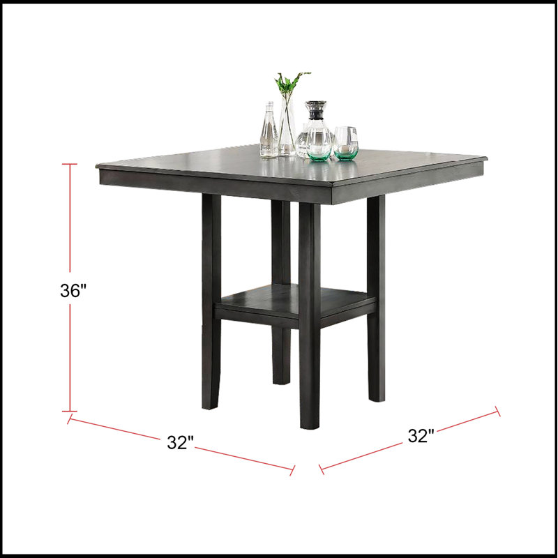 Ensemble de salle à manger 5 pièces à hauteur de comptoir gris avec revêtement confortable et fabrication durable pour les petits espaces