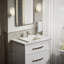 Archer® Vitreous China Rectangular Drop-In Bathroom Sink with Overflow-1028228901-1019974138