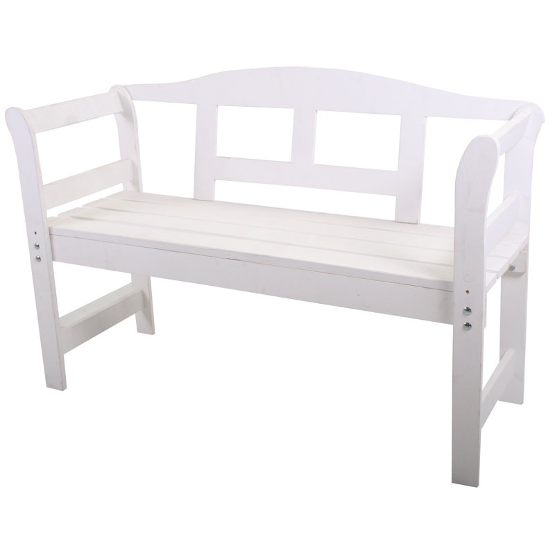 Rockview Wooden Bench, White