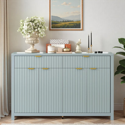Sideboard with Adjustable Shelves, 2 Drawers and 4 Doors
