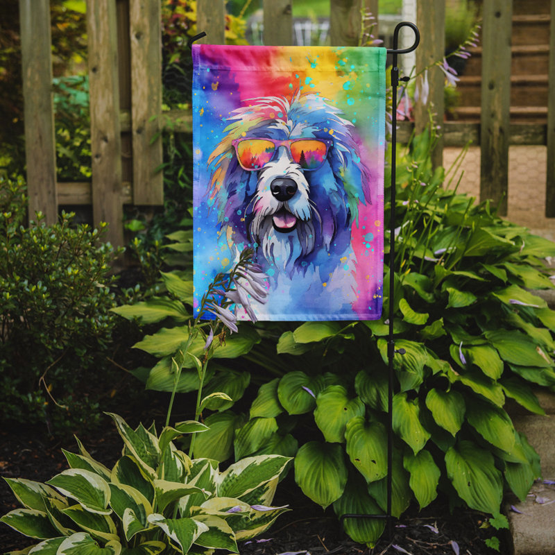 Drapeau de jardin Hippie Dawg, Berger anglais