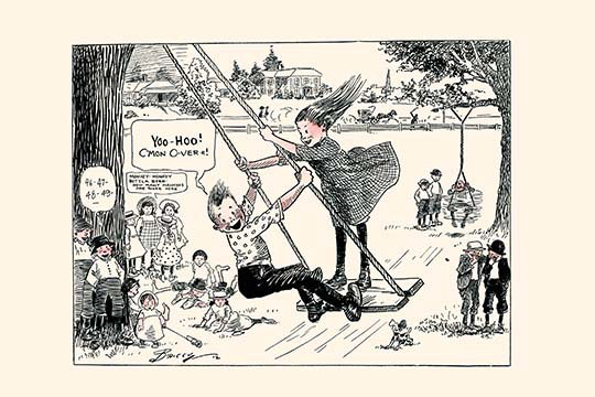 The swing-unframed, impression d’art graphique, 24 po x 36 po